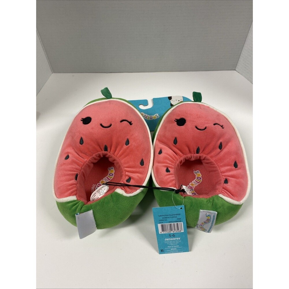 Squishmallows Women’s Wanda the Watermelon Slippers Size 5-6